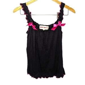 Y2K Hot Kiss ribbon tank Top size Medium